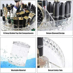 Makeup Organizer Adjustable 360 Rotation Box Case