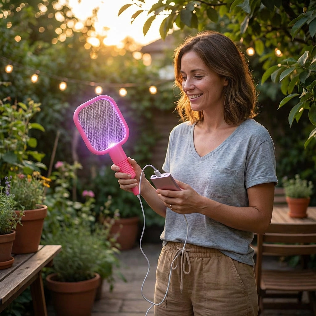 Mini Mosquito Killer Racquet Lamp 2 in 1 Combo