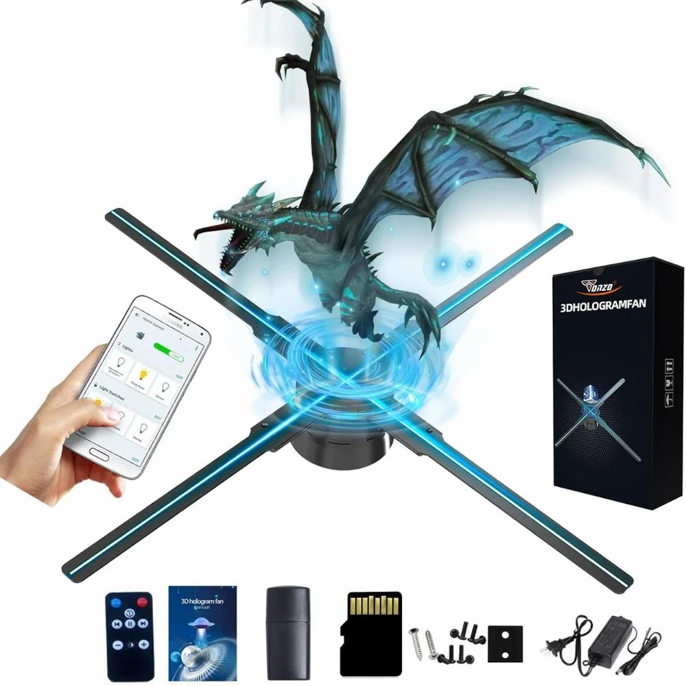 3D LED Hologram Display Fan – Realistic Floating Visuals